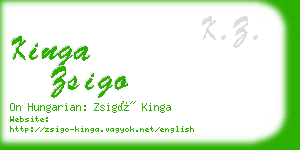 kinga zsigo business card